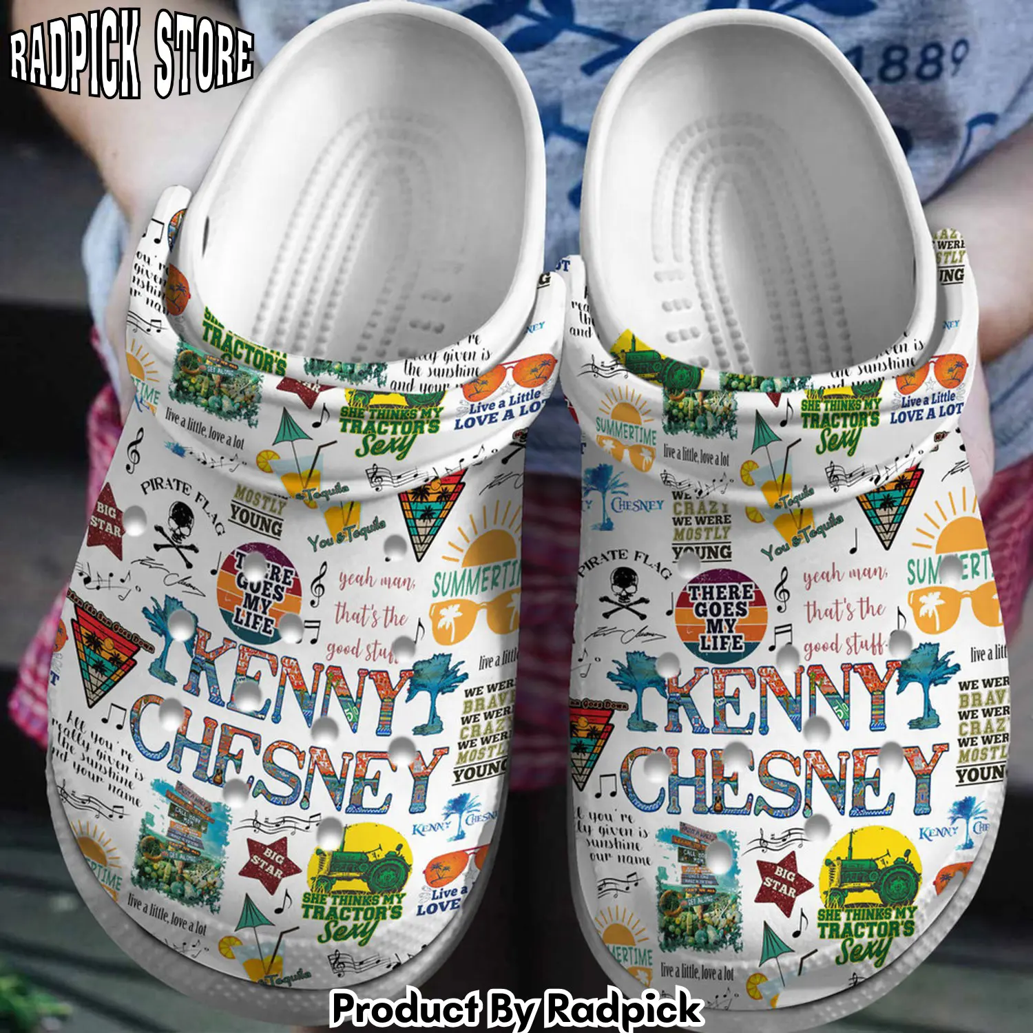 Radpick premium kenny chesney music clogs shoes comfortable for men women rp6522279